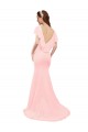 Flutter Sleeves Pink Low Back Mermaid V-Neck Bridesmaid Dress Maidstone
