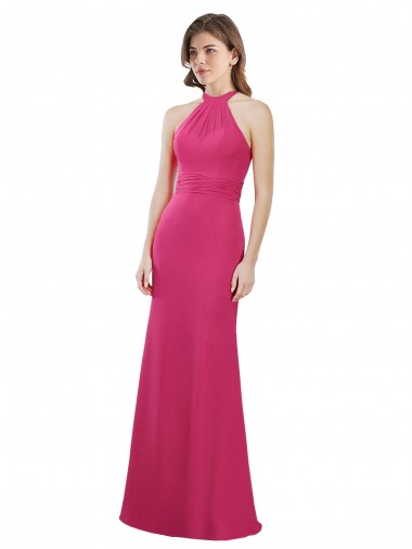 Sleeveless Ruby Criss Cross Open Back A-Line Halter Neck Bridesmaid Dress Maidstone