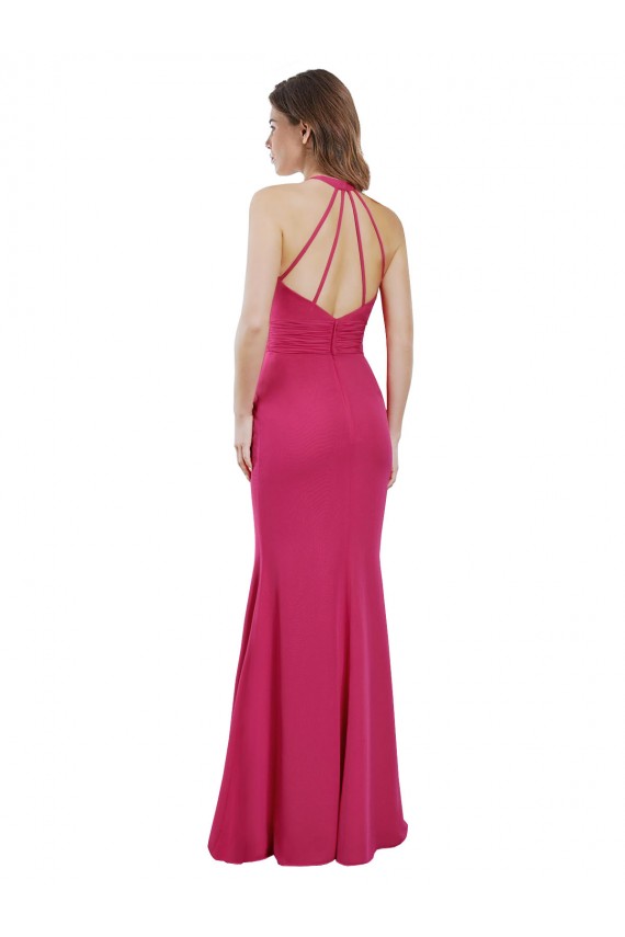 Sleeveless Ruby Criss Cross Open Back A-Line Halter Neck Bridesmaid Dress Maidstone