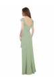 Cap Sleeves Smoke Green Low Back A-Line Sweetheart Bridesmaid Dress / Formal Dress Maidstone