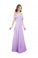 Cold Shoulder Lilac A-Line Off the Shoulder Formal Dress / Bridesmaid Dress Maidstone