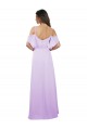 Cold Shoulder Lilac A-Line Off the Shoulder Formal Dress / Bridesmaid Dress Maidstone