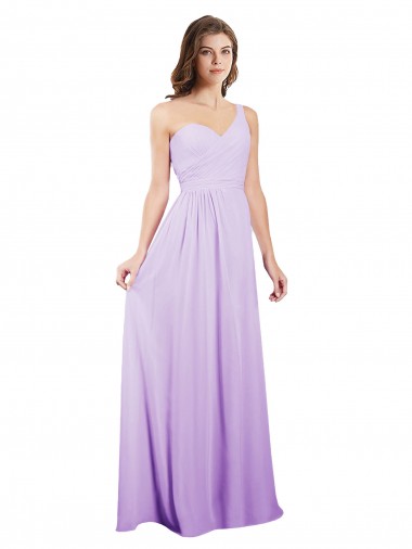 Sleeveless Lilac A-Line One Shoulder Bridesmaid Dress / Evening Dress Maidstone