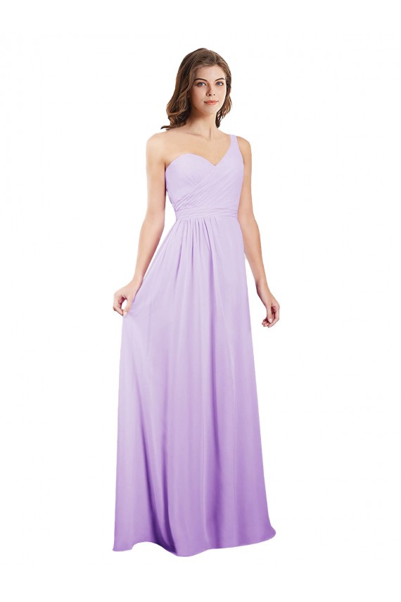 Sleeveless Lilac A-Line One Shoulder Bridesmaid Dress / Evening Dress Maidstone