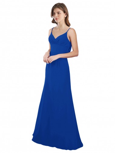 Sleeveless Royal Blue Low Back A-Line Sweetheart Evening Dress / Bridesmaid Dress Maidstone