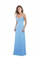 Sleeveless Periwinkle Open Back A-Line Spaghetti Straps Bridesmaid Dress Maidstone