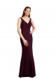 Sleeveless Burgundy Gold Low Back Mermaid V-Neck Bridesmaid Dress Maidstone