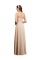 Sleeveless Champagne Low Back A-Line Halter Neck Bridesmaid Dress Maidstone