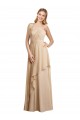 Sleeveless Champagne Criss Cross Open Back A-Line Spaghetti Straps Bridesmaid Dress Maidstone