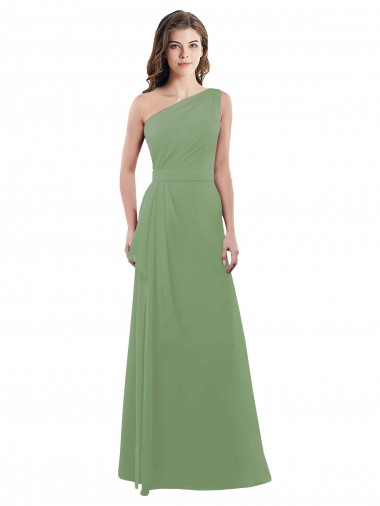 Sleeveless Seagrass A-Line One Shoulder Bridesmaid Dress Maidstone