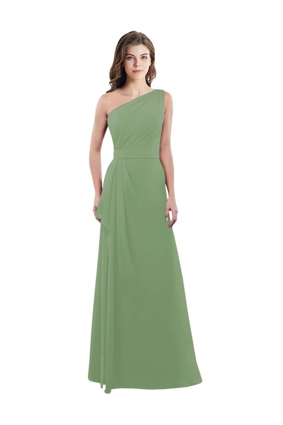 Sleeveless Seagrass A-Line One Shoulder Bridesmaid Dress Maidstone