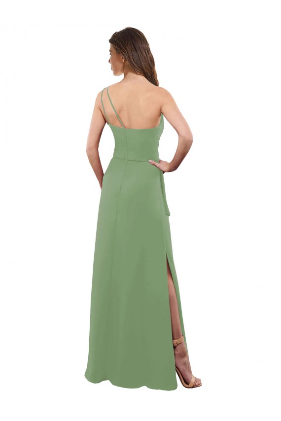 Sleeveless Seagrass A-Line One Shoulder Bridesmaid Dress Maidstone