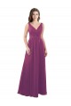 Sleeveless Wild Berry V-Back A-Line V-Neck Bridesmaid Dress Maidstone