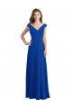 Sleeveless Royal Blue A-Line V-Neck Bridesmaid Dress / Evening Dress Maidstone