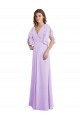 Split Sleeves Lilac V-Back A-Line V-Neck Bridesmaid Dress Maidstone