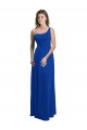 Sleeveless Royal Blue Low Back A-Line One Shoulder Bridesmaid Dress Maidstone