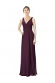 Sleeveless Grape A-Line V-Neck Bridesmaid Gown Maidstone