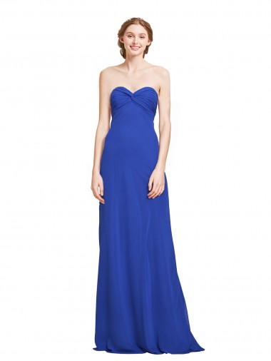 Sleeveless Royal Blue A-Line Sweetheart Bridesmaid Gown Maidstone