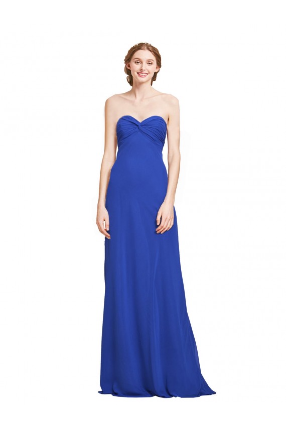 Sleeveless Royal Blue A-Line Sweetheart Bridesmaid Gown Maidstone