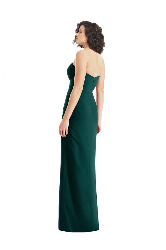 Sleeveless Ever Green Low Back A-Line Sweetheart Bridesmaid Dress Maidstone