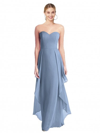 Sleeveless Dusty Blue A-Line Sweetheart Formal Dress / Bridesmaid Dress Maidstone