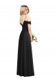 Cold Shoulder Black A-Line Spaghetti Straps Semi Formal Evening Dress / Bridesmaid Dress Maidstone