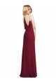 Sleeveless Burgundy A-Line V-Neck Formal Dress / Bridesmaid Dress Maidstone