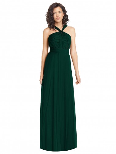 Sleeveless Ever Green A-Line Halter Neck Bridesmaid Dress Maidstone
