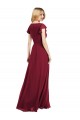 Flutter Sleeves Royal Blue A-Line V-Neck Bridesmaid Dress Maidstone