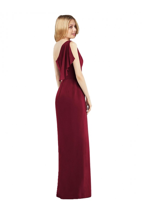 Sleeveless Olive Green Trumpet One Shoulder Bridesmaid Dress Maidstone