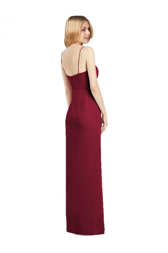 Sleeveless Coral Trumpet Spaghetti Straps Formal Dress / Bridesmaid Dress Maidstone