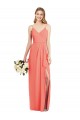 Sleeveless Coral Trumpet Spaghetti Straps Formal Dress / Bridesmaid Dress Maidstone