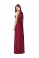 Sleeveless Burgundy Trumpet Halter Neck Bridesmaid Dress Maidstone