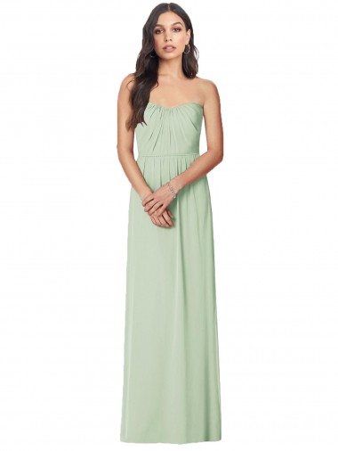 Sleeveless Sage Trumpet Strapless Bridesmaid Dress Maidstone