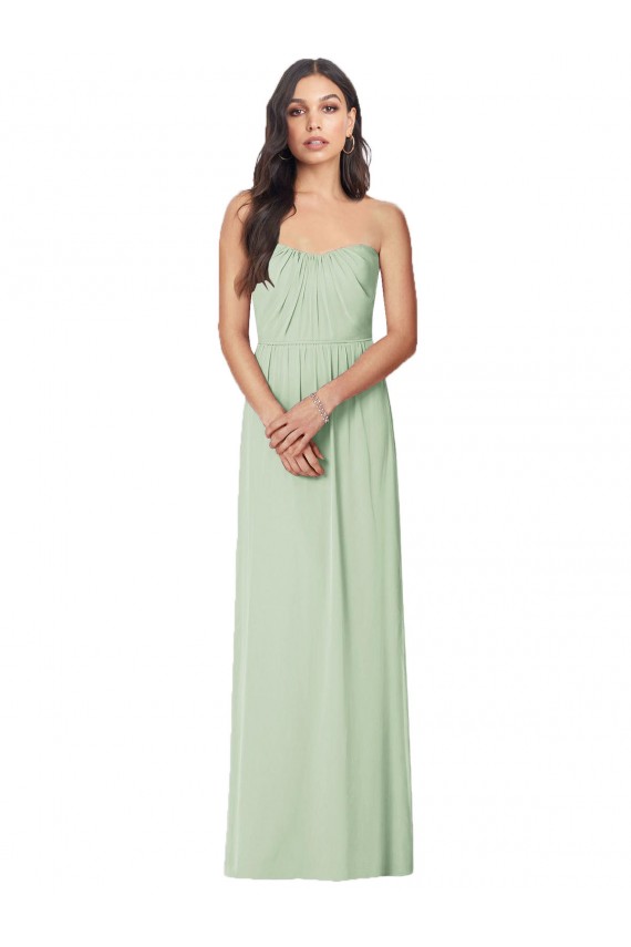 Sleeveless Sage Trumpet Strapless Bridesmaid Dress Maidstone