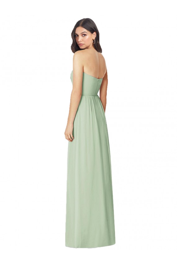 Sleeveless Sage Trumpet Strapless Bridesmaid Dress Maidstone