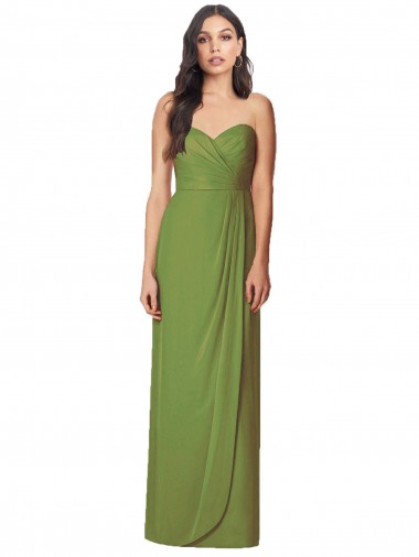 Sleeveless Olive Green Trumpet Sweetheart Bridesmaid Dress Maidstone