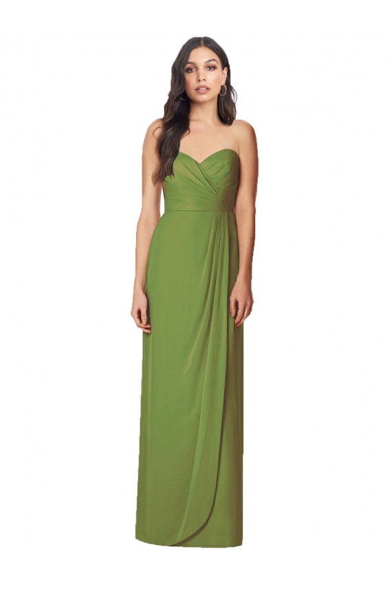 Sleeveless Olive Green Trumpet Sweetheart Bridesmaid Dress Maidstone