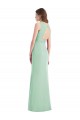 Sleeveless Mint Green Open Back Trumpet V-Neck Bridesmaid Dress / Evening Dress Maidstone