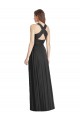 Sleeveless Black Criss Cross Back A-Line V-Neck Bridesmaid Dress Maidstone