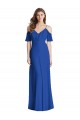 Cold Shoulder Royal Blue V-Back Trumpet Spaghetti Straps Semi Formal Evening Dress / Bridesmaid Dress Maidstone
