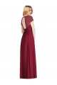 Cap Sleeves Dark Navy Open Back Trumpet V-Neck Bridesmaid Dress Maidstone