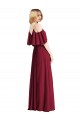 Cold Shoulder Royal Blue A-Line Spaghetti Straps Bridesmaid Dress Maidstone