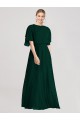Flutter Sleeves Ever Green Open Back A-Line Round Neck Bridesmaid Dress Maidstone
