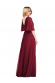 Flutter Sleeves Smoke Green Trumpet V-Neck Bridesmaid Dress Maidstone