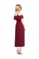 Cold Shoulder Salmon Trumpet Spaghetti Straps High Low Bridesmaid Dress Maidstone