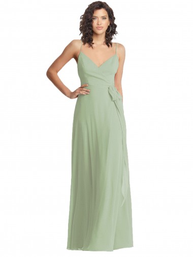 Sleeveless Smoke Green Trumpet Spaghetti Straps Formal Evening Gown / Bridesmaid Dress Maidstone