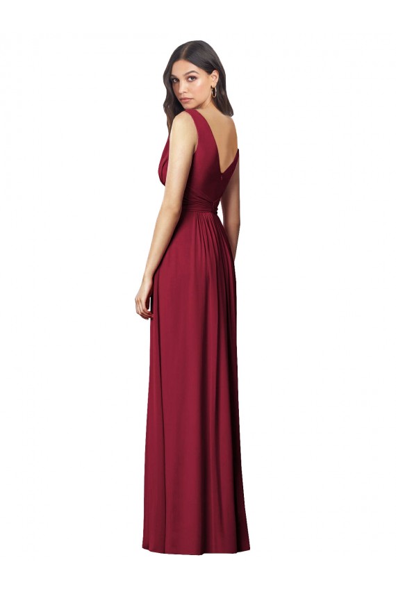 Sleeveless Royal Blue V-Back A-Line V-Neck Semi Formal Evening Dress / Bridesmaid Dress Maidstone