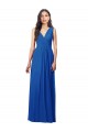 Sleeveless Royal Blue V-Back A-Line V-Neck Semi Formal Evening Dress / Bridesmaid Dress Maidstone