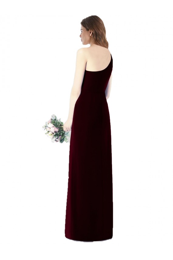 Sleeveless Dark Green Trumpet One Shoulder Bridesmaid Dress Maidstone
